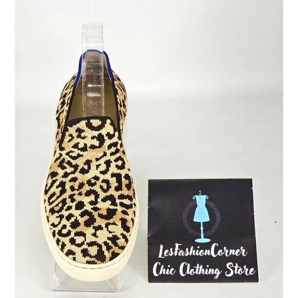 Rothy's Women's Leopard Cheetah Fabric The Sneaker Slip On Shoes Size 7.5 2119 - Picture 14 of 16